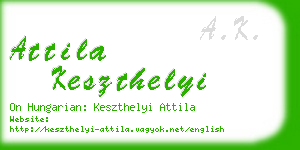 attila keszthelyi business card